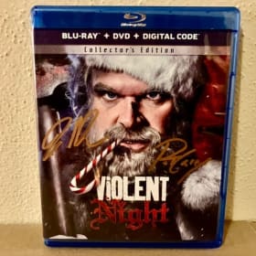 VIOLENT NIGHT BLU RAY SIGNED BY JOSH MILLER & PAT CASEY item