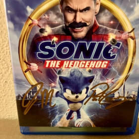 SONIC THE HEDGEHOG BLU RAY SIGNED BY JOSH MILLER & PAT CASEY item