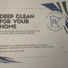 4 Hour Deep Home Cleaning from My Neighbor’s House Cleaners item