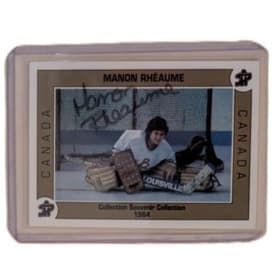Manon Rhéaume Signed PeeWee Tournament Souvenir Hockey Card item