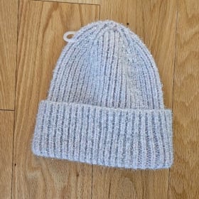 The "Winter Glitz" Metallic Cuffed Beanie - Rose item