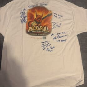 Hand Signed Rock 'N Roll Tribute Cruise T-shirt item