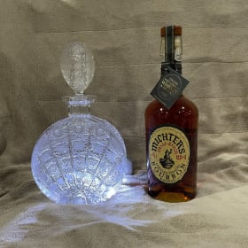 Vintage Crystal Decanter - Queen Lace with Michter's Bourbon item