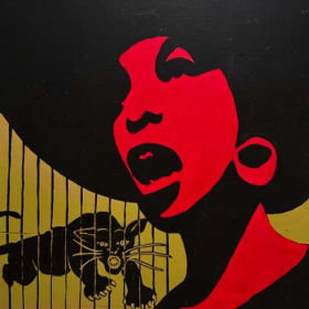 Angela Davis and Panther item