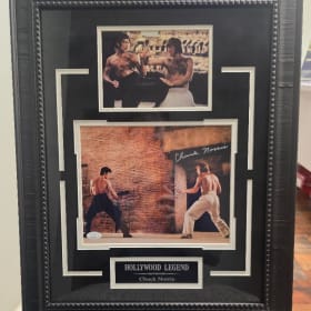 Chuck Norris Signed Photo Display – Framed w/ COA item