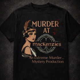 Murder at Mackenzie’s Vintage Noir T-Shirt item