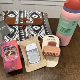Purse, perfume, and more item
