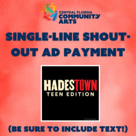 Single Line Shout Out Ad Payment, Hadestown Teen Edition item