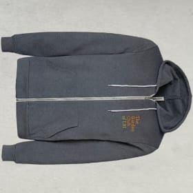 Jetty Ink Long Sleeve Zip Hoodie in Steel Blue X Small item