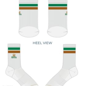 White/colored BRC logo crew socks- Size: Large item