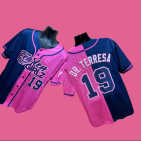 Dark Blue & Pink Stripes w/personalization item