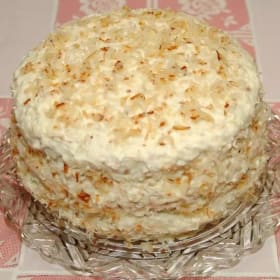 Y Moaney's delicious Coconut Walnut cake* item