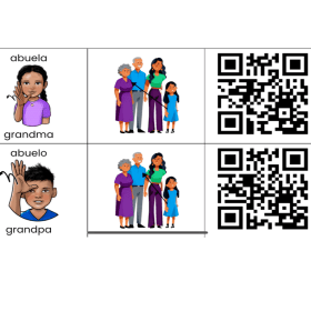 Spanish family dictionary w coloring sheets item