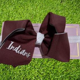 Maroon & White Indians Ribbon Baby Headband item
