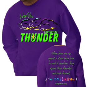 AdaptLou Thunder Basketball Sweatshirt - Bison Quote Logo item