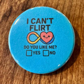 Check Yes or No "I Can't Flirt - Do You Like Me" Button item