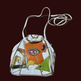 Mardi Gras Themed Leather Bag item