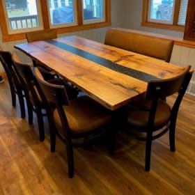 🪵 Custom-Built Red Oak River Table item