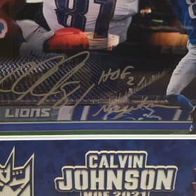 Barry Sanders & Calvin Johnson Autograph item