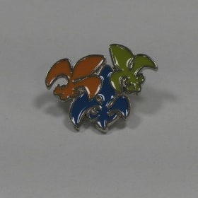 Épinglette fleurs de lys trois couleurs item