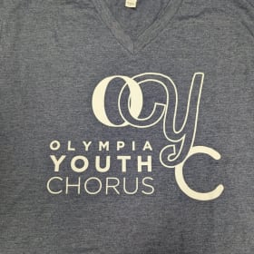 Youth medium blue V-neck item