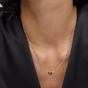 Cailin Gold Pendant Necklace in Burgundy Crystal item