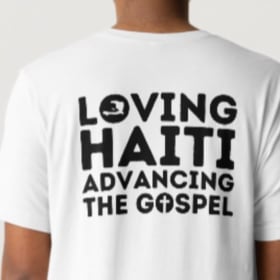 White T-Shirt with Black Lettering item