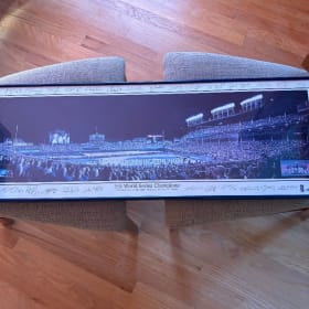 Framed and Autographed Cubs World Series 2016 item