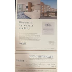 One Night Stay Fairfield Inn Baraboo item