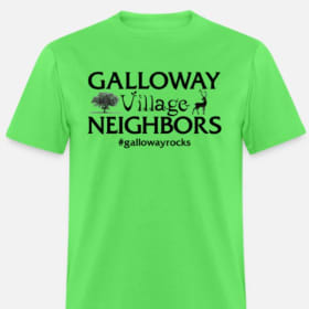 Green T-shirt with hashtag item