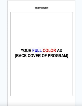 Outside Back Cover FULL COLOR Ad (Full Page) item