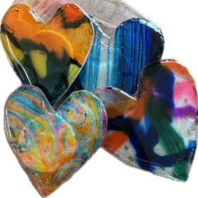 Collaborative Student Work "Hearts of Hope" item