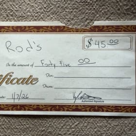 Rod’s Pizza Cellar Gift Certificate item
