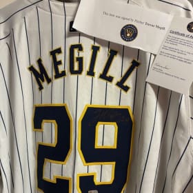 Trevor Megill signed game jersey item