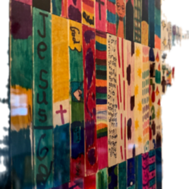 Collaborative Student Work "210 Hands, 1 Cross" item