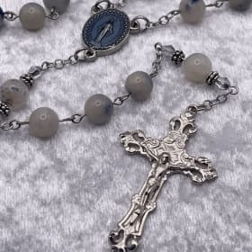 Dumortierite Quartz "Peace & Clarity" Rosary item
