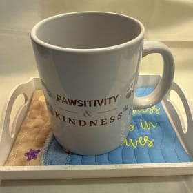 Happiness Comes in Waves "Mug Rug" item
