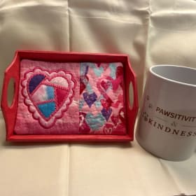 Love themed "Mug Rug" item