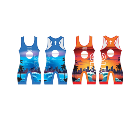 YIC Blue and Red Skyline Singlet item