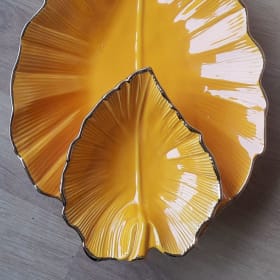 Vintage California Pottery Chip & Dip Dish item