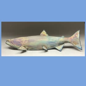 Sockeye Salmon Raku Ceramics by Mike Helle item
