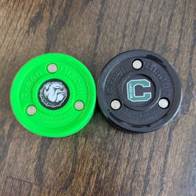 ONE Green Bulldog or Black Canton C Green Biscuit Puck item