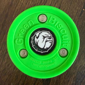 PACK OF 2 Green Bulldog or Black Canton C Green Biscuit Puck item