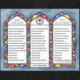 "Lord Thee I Love..." Hymn Art Print by Pleasantly Crafted item