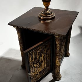 Egyptian Revival Side Cabinet with Relief Panels item