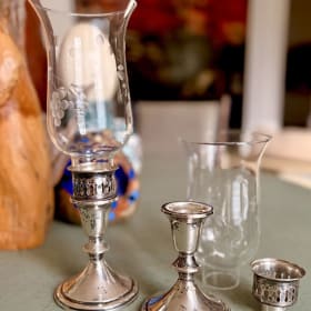 Pair of Vintage Towle sterling silver Candlestick holders item