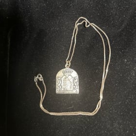 Silver Ten Commandments Pendant Necklace item