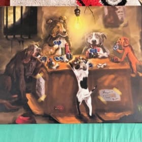 "Rescue Dogs Playing Poker" item