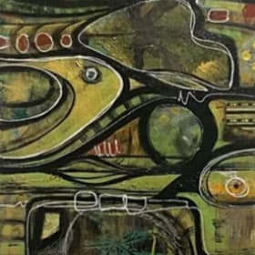 "Nature Bath" Mixed Media Collage item
