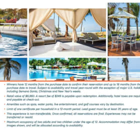 Vacation to Mexico Raffle item